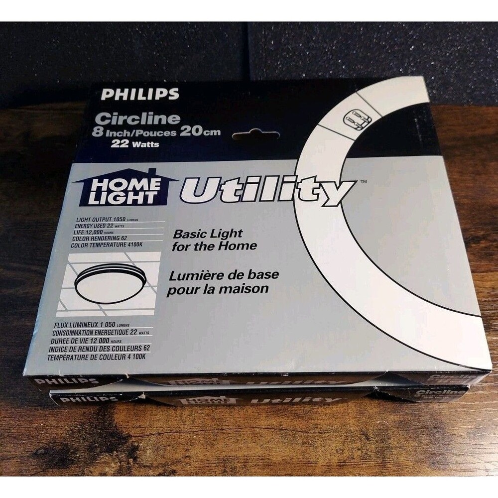 Philips Home LIGHT UTILITY 22W Circular Fluorescent Lamp lot of 2 FC8T9